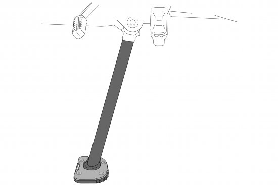 Kickstand extension PUIG 20553N črna