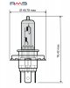 Žarnica RMS 246510061 12V 35/35W, H4 bela