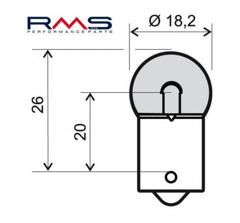 Žarnica RMS 246510211 12V 10W, BA15S oranžna