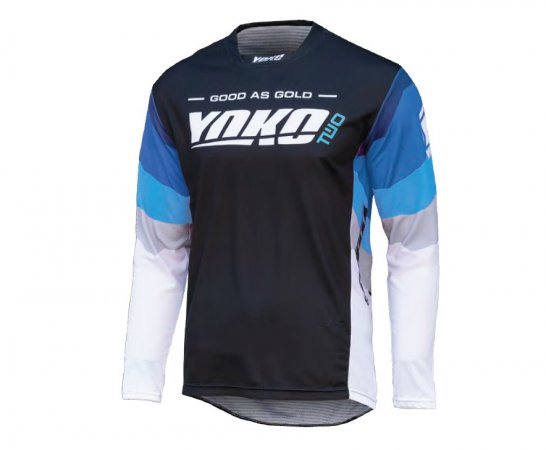 MX dres YOKO TWO black/white/blue XXL