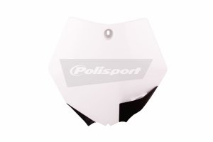 Number plate POLISPORT bela