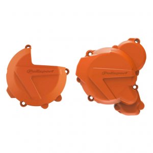 Clutch and ignition cover protector kit POLISPORT Oranžna