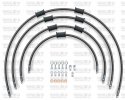 STANDARD Front brake hose kit Venhill YAM-6048F-BK POWERHOSEPLUS (4 cevi v kompletu) Black hoses, chromed fittings