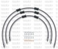 CROSSOVER Front brake hose kit Venhill YAM-8009F POWERHOSEPLUS (3 cevi v kompletu) Clear hoses, chromed fittings