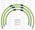 STANDARD Front brake hose kit Venhill YAM-10003F-GR POWERHOSEPLUS (3 cevi v kompletu) Green hoses, chromed fittings