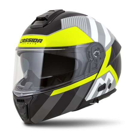 Integralna čelada CASSIDA Modulo 2.0 Profile white/ black/  fluo yellow/ grey M