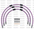 STANDARD Front brake hose kit Venhill YAM-3002FB-PU POWERHOSEPLUS (3 cevi v kompletu) Purple hoses, black fittings