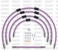 STANDARD Front brake hose kit Venhill YAM-5001F-PU POWERHOSEPLUS (5 cevi v kompletu) Purple hoses, chromed fittings