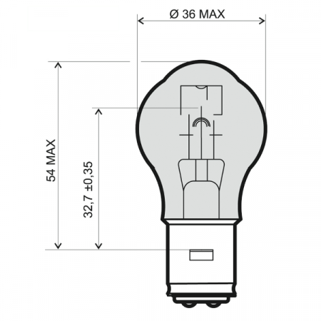 Žarnica RMS 246510311 12V 35/35W, S2 BA20D bela