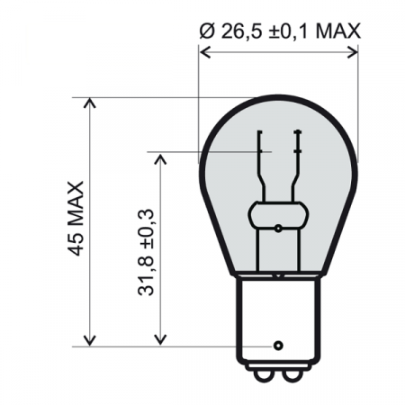 Lamp RMS 246510361 BAY15D 12V21/5W (10pcs)