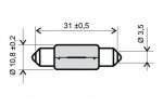 Lamp RMS 246510635 T11X35 S8,5 12V 10W