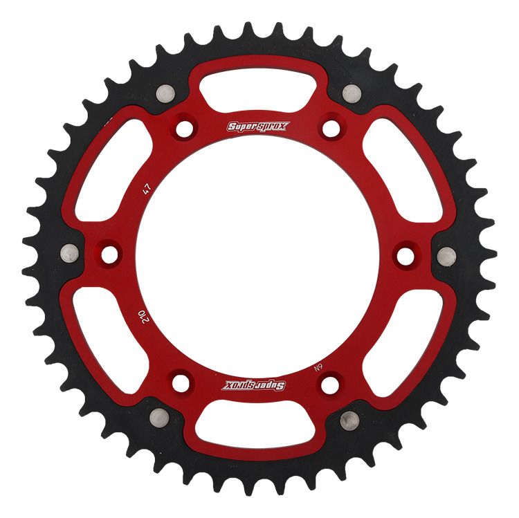 Rear sprocket SUPERSPROX RST-210:47-RED STEALTH rdeč 47T, 520