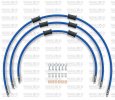 STANDARD Front brake hose kit Venhill YAM-10003F-SB POWERHOSEPLUS (3 cevi v kompletu) Solid blue hoses, chromed fittings