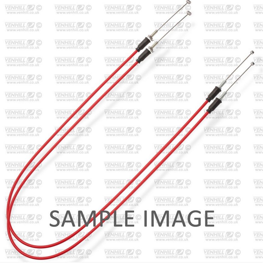 Throttle cables (pair) Venhill H02-4-046-RD featherlight rdeč