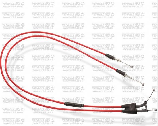 Throttle cables (pair) Venhill K01-4-037-RD featherlight rdeč