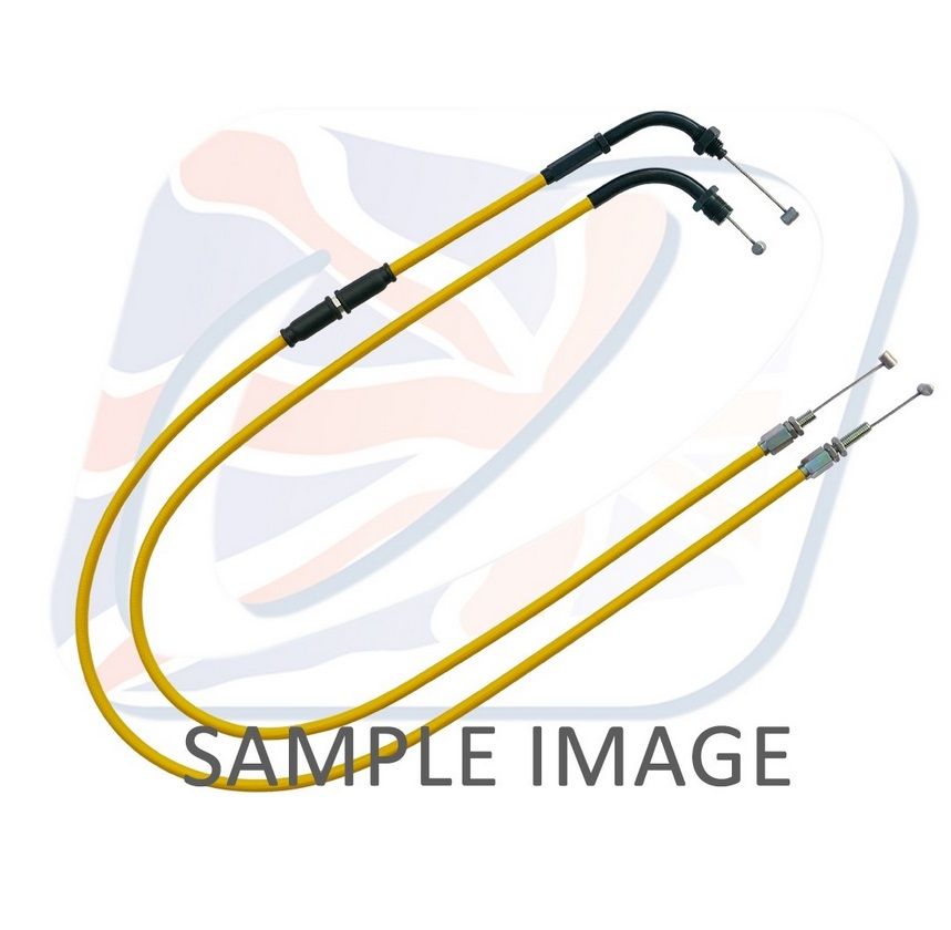 Throttle cables (pair) Venhill H02-4-122-YE featherlight yellow