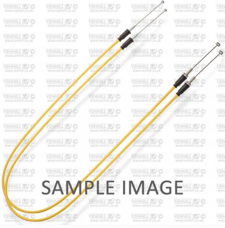 Throttle cables (pair) Venhill H02-4-046-YE featherlight yellow