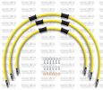 STANDARD Front brake hose kit Venhill YAM-10003F-YE POWERHOSEPLUS (3 cevi v kompletu) Yellow hoses, chromed fittings